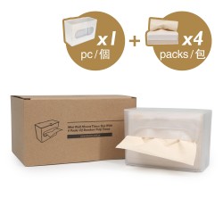 Dr.Dirt 掛牆迷你紙巾盒連竹漿紙套裝 (4包面紙+1個盒) Dr.Dirt 掛牆迷你紙巾盒連竹漿紙套裝 (4包面紙+1個盒)